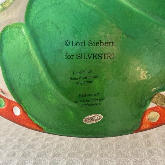 Lori Siebert For Silverstein Glass Fusion Vegetable Pattern Serving Dish - Picture 5 of 7